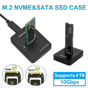 Dual Protocol M.2 NVME SATA SSD Docking Station Base External SSD Hard Disk Enclosure 10G Online Reading Writing Speed SSD Case