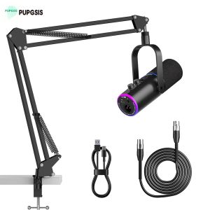 ortizan | Bộ Micro Chơi Game ORTIZAN XLR/USB Mic PC Động Dành Cho Phát Trực Tuyến Podcasting Với Nút Tắt Tiếng Trên Tay Cầm Hiệu Ứng Reverb Đèn RGB