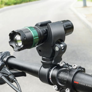 M.G.【Ready in Stock】 Bicycle Handlebar Flashlight Clip Holder 360 Degree Rotating Bike LED Lamp Clamp Grip Bracket