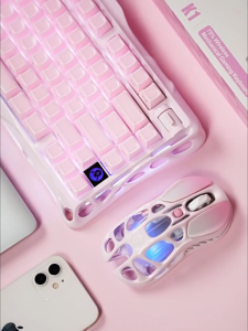 GravaStar K1 Lite 75% Mechanical Keyboard Tri-Mode Bluetooth 2.4G Wired RGB Backlit Hot-Swappable Switch Gasket Structure 4000mAh Long Battery Ergonomic Design Portable for Gaming Streaming Office PC Laptop High Quality Durable Keyboard