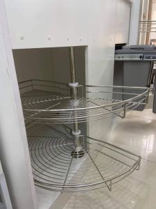 2 layer Corner Pull out Basket for Kitchen Cabinet  304 Stainless
