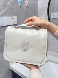 ALX MALAYSIA Foldable Makeup Bag Multi Pouch Cosmetic Organizer Portable Travel Hanging Toiletries Storage Pouch Large Capacity Beg Kosmetik 旅行收纳包