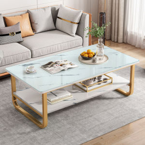 Modern Simple Home Living Room Sofa Side Table Tempered Glass Tea Table Small Apartment Square Table Luxury Minimalist Style