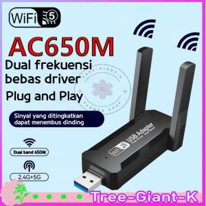 5G/2.4G Adaptor USB WiFi Receiver 1800Mbps WiFi Receiver for Computer Laptop TV Box Wireless WiFi Adapter