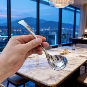 Thìa Canh Bằng Thép Không Gỉ 18/10 Có Tay Cầm Xoắn Thìa Sâu Dùng Để Chia Thức Ăn Dụng Cụ Ăn Uống Gia Đình Dụng Cụ Ăn Uống