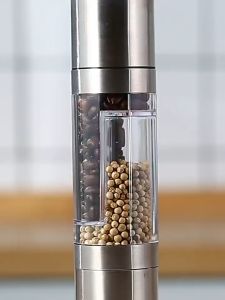 One Two Cups Penggiling Biji Lada 2 in 1 Spices Pepper Grinder 200ml - OT-22 - Silver