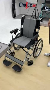 Portable Nursing Wheelchair Foldable Mobility Chair 20In For Elderly Home & Travel