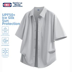 Genio Lamode | Anti UV Coolness Leisure Ice Silk Short Sleeve Shirt Men