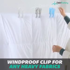 Strong Windproof Clip Multifunction Double Head Underwear Socks Clothespin Plastic Cloth Pegs