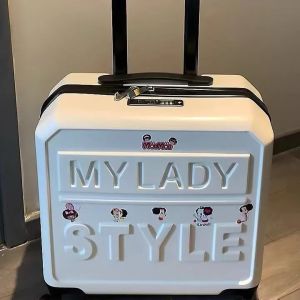 18-Inch Womens Luggage Small Fresh Luggage Case Light Boarding Box Password Box Airplane Wheel Travel Bags