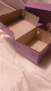 Buzz Gell Sticker Dus Kotak Untuk Catering Dus Ungu Ukuran 12x16 Kardus Snack Box Acara Syukuran