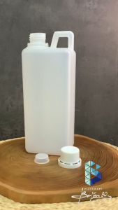 Jerigen 1 Liter Tinggi & Tutup Segel: Botol Plastik HDPE Natural