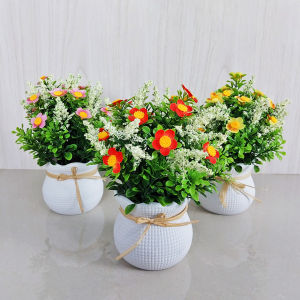 Wolf.id PBP163 Tanaman Hias Artificial Bunga Daisy Dekorasi Ruangan Flower Buatan Cantik BISA COD