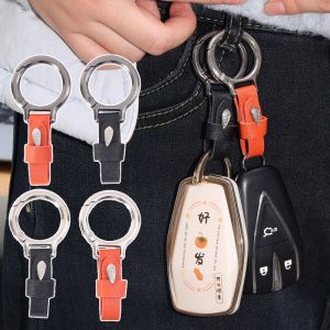 4PCS 2025 New Leather Car Keychain High Quality Durable Zinc Alloy Men Keychain Waist Hanging Keychain Friends Gift Car Accessories