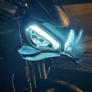 For Motorcycle Aerodynamic Wing Front Spoiler Downforce Frontal Spoilers Winglet Street Triple 765RS 765 R RS 2025 2020-2024