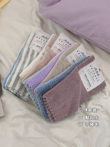 Quick Dry Absorbent Coral Fleece Kitchen Towel Dishwashing Cloth Small Square Hand Towel Household Dusting Towel