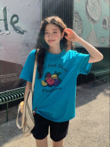Mixd | Printed Round Collar Short Sleeve Summer New Design Casual Loose T-Shirt