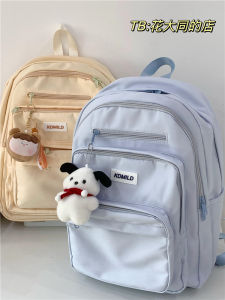 Large Capacity Multi-Layer Womens Backpack Travel School Bag for High School Students Nylon Material Waterproof Zipper Closure