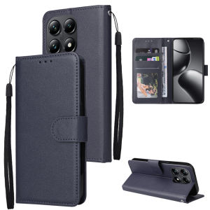 Wallet With Card Slot Photo Frame Kickstand Classic Style Magnetic Flip Leather Case For Xiaomi 14T 14T Pro Shockproof Card Bag