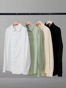 Warrior | Cotton Mens Shirt Long Sleeve White