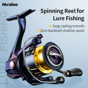 Huidiao Chameleon-like Spinning Reel Ultra-smooth 5+1BB Zero Backlash Powerful Fishing Reel 8KG Max Drag for Lure Fishing