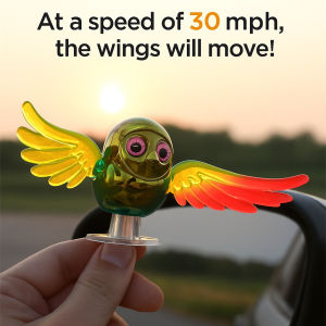 เครื่องประดับรถยนต์ปีกเคลื่อนไหว-สีคู่30MPH ปีกเปิดใช้งาน! สำหรับรถยนต์รถจักรยานยนต์หมวกกันน็อก-ตกแต่งแผงหน้าปัดรถยนต์สนุก"