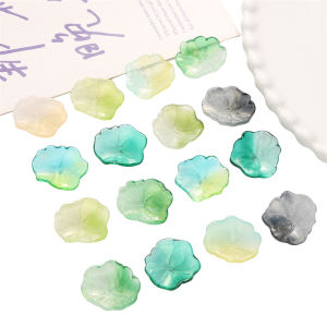 5Pcs 22x25mm Colorful Beads Glass Lotus Flower Beads Charm for Women Earring Bracelet Necklace DIY Jewelry Making Craft Handmade