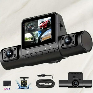 4 Lens Dash Cam 1080P Full HD Wide Angle Loop Recording IPS Screen Car DVR Vehicle Camera Backup Rear Front