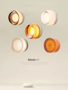 Minimalist round Wall Lamp Corridor Passage Bedside Decorative Lighting Modern Iron Acrylic Material Bedroom Hallway Stairwell