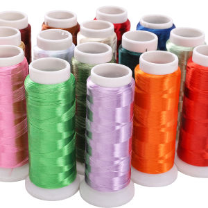 1200 Meters/Lot Colorful Polyester Yarn Silk Wrapped Flower Thread Cord DIY Jewelry Making Braided String Line Crafts Accessories