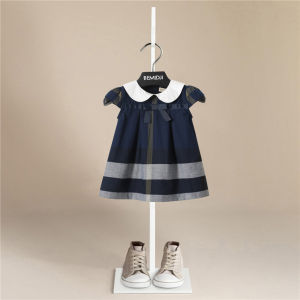 Bomiji ชุดเดรสเด็กผู้หญิงชุดฤดูร้อนแบบใหม่ชุดเดรสคอปกตุ๊กตาผูกโบว์ผ้าฝ้ายแท้สีแดงสำหรับเด็กทารกเด็กทารก