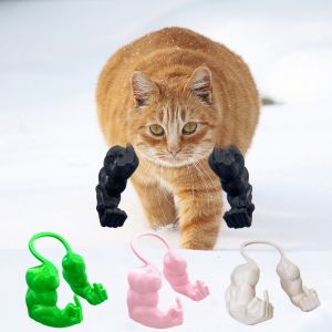 Middle Finger Cat Muscle Arm - 3D Printed Neck Arm Muscle Texture Fun Pet Accessories Halloween Cat Accessories
