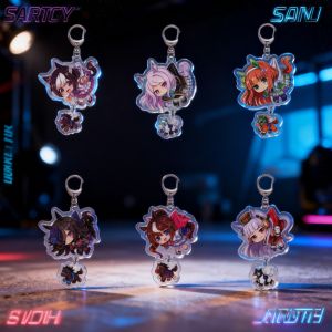 Bandai | Anime Umamusume Pretty Derby Acrylic Keychain Special Week Silensius Creative Pendant Pendant Charm Gift