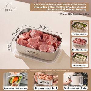 MODERN SWEETHOME | Food Grade Stainless Steel Storage Container for Fridge Freezer Meal Preparation