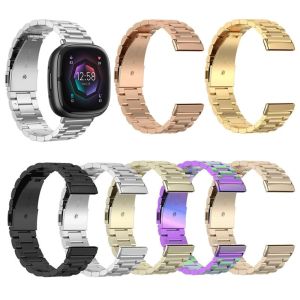 Dây đeo đồng hồ thông minh Fitbit Sense Dây đeo bằng thép không gỉ Fitbit Versa 3 Vòng đeo tay bằng kim loại Dây đeo đồng hồ