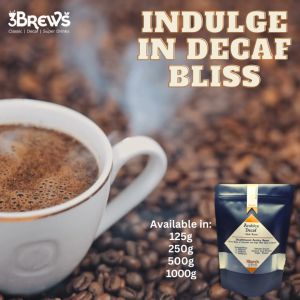 Arabica Decaf Coffee: Decaffeinated Whole Beans and Grounds Medium Dark Roasted Bean Grind per Order Decaffeinated Coffee for Brewing 250g 500g 1000g Drip Coffee