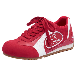 Josiny | Height Increasing Retro Casual Red Sneakers