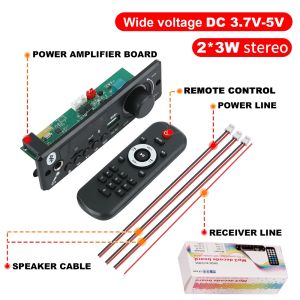 KEBIDU | KEBIDU Bluetooth MP3 Decoder Board 6W Amplifier Wireless MP3 Player DC 5V Car Audio Moudle Mic Call USB TF FM Radio For Speaker