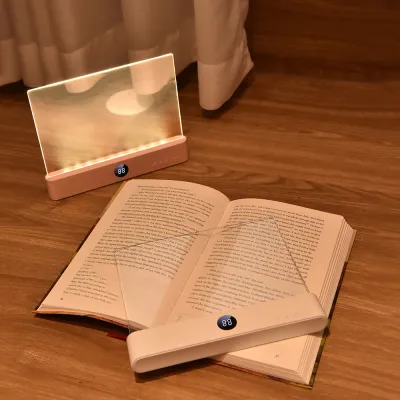 ไฟอ่านหนังสือ LED และไฟกลางคืน 2 in 1 3 ระดับอุณหภูมิสี & ปรับความสว่างได้แบบไม่มีขั้นบันได ไฟอ่านหนังสือแบบชาร์จ USB พร้อมตัวตั้งเวลาสำหรับอ่านหนังสือ