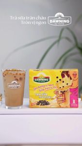Combo 5 Hộp Trà sữa trân châu DAWNING Tròn vị ngon thơm trà tan đá vẫn ngon đậm đà 260g/hộp