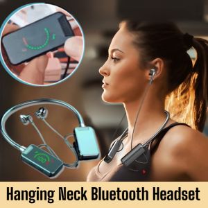 Wireless Bluetooth Earphones Sport Headphones Noise Canceling With Microphone Neck Hanging