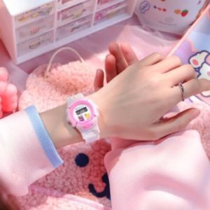A.one Childrens Jelly Watch Round Dial Plastic Cartoon Boy Girl Electronic Watch