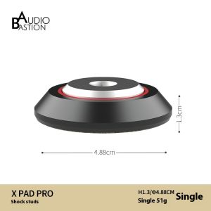 AudioBastion Anti-Slip Speaker Vibration Isolation Pads & Shock Absorbing Feet for Studio Rack Hi-Fi (4-Pack)