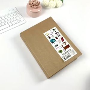 SAMOYED BNSV-11 Binder Note / Loose Leaf Binder A5 - 20 Ring Aesthetic / Esthetic / Vintage Hardcover Kraft