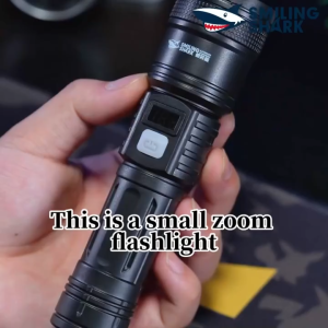 SMILING SHARK SD5252 LED Torch Light UV 395nm Purple Light 5Mode Type-c Rechargeable Flashlight Waterproof Outdoor Camping Lighting