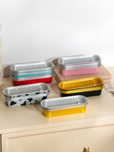 Thickened Aluminum Foil Box for Grilled Durian Sushi Disposable Long Rectangle Kitchen Cooking Barbecue Baking DIY Tools Pastry Packaging Box