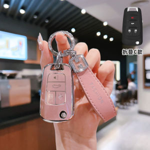 [TPU]Car Key Case Cover for Chevrolet Chevy Cruze Spark Sonic Sail Trailblazer Malibu Volt Bolt Trax Captiva Spin Aveo Colorado High-quality Fashion New Style Car Interior Accessor