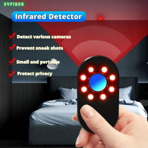 เครื่องสแกนกล้องบันทึกภาพแบบรูเข็มแบบพกพาเครื่องตรวจจับกล้องซ่อนกล้องป้องกันการสอดแนมเครื่องตรวจจับอินฟราเรดสัญญาณเครื่องตรวจจับอาร์เอฟสำหรับการเดินทางโรงแรม