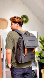 [LOKAL COD GAN] [BERKUALITAS] TAS Ransel Laptop Simpel Stylish BackPack MultiFungsi kantong depan
