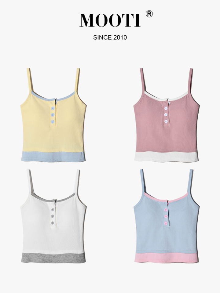 Mooti | New Summer Crop Top with Built-in Bra for Women